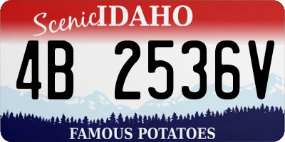ID license plate 4B2536V