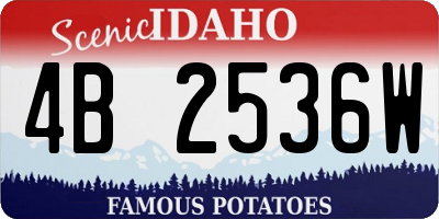 ID license plate 4B2536W