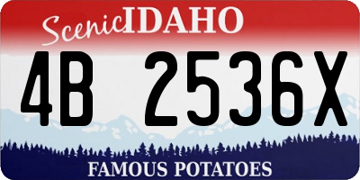 ID license plate 4B2536X