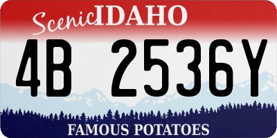 ID license plate 4B2536Y
