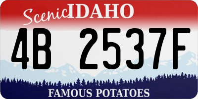 ID license plate 4B2537F