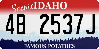 ID license plate 4B2537J