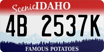 ID license plate 4B2537K