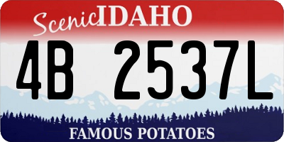 ID license plate 4B2537L