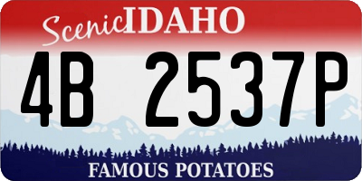 ID license plate 4B2537P