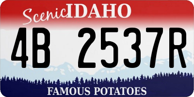 ID license plate 4B2537R