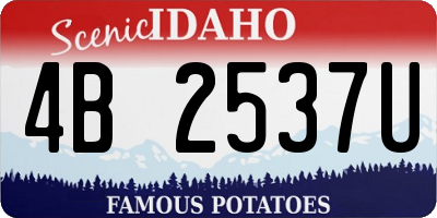 ID license plate 4B2537U