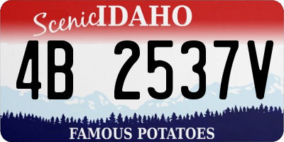 ID license plate 4B2537V