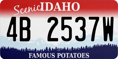 ID license plate 4B2537W