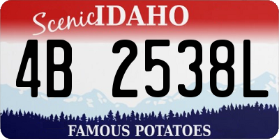 ID license plate 4B2538L
