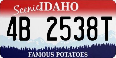 ID license plate 4B2538T