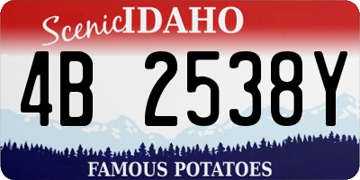 ID license plate 4B2538Y