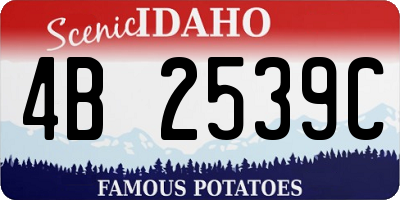 ID license plate 4B2539C
