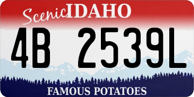 ID license plate 4B2539L
