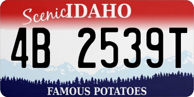 ID license plate 4B2539T
