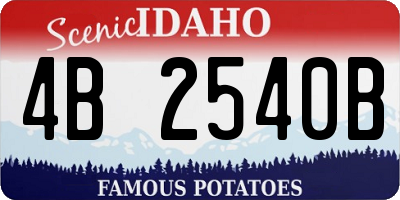 ID license plate 4B2540B