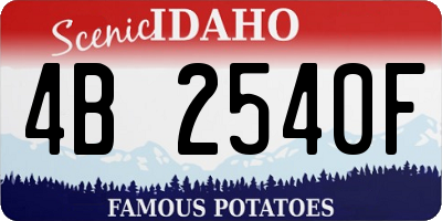 ID license plate 4B2540F