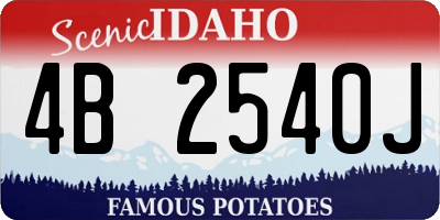 ID license plate 4B2540J