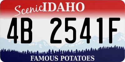 ID license plate 4B2541F
