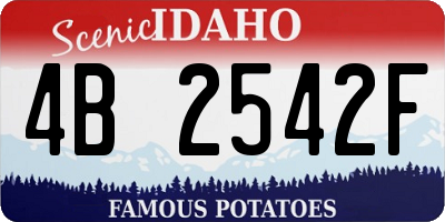 ID license plate 4B2542F