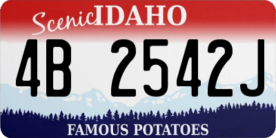 ID license plate 4B2542J