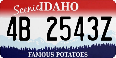 ID license plate 4B2543Z