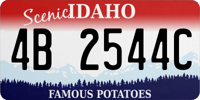 ID license plate 4B2544C