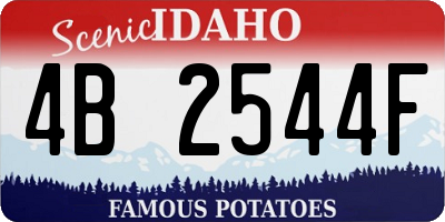 ID license plate 4B2544F