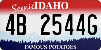 ID license plate 4B2544G