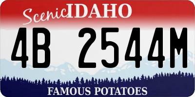 ID license plate 4B2544M