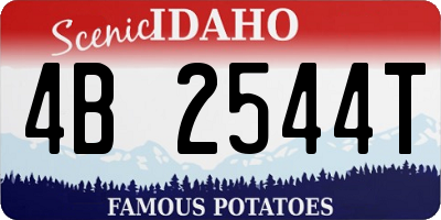 ID license plate 4B2544T