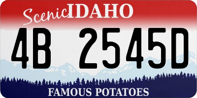 ID license plate 4B2545D
