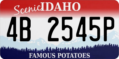 ID license plate 4B2545P