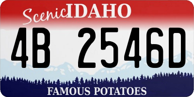 ID license plate 4B2546D