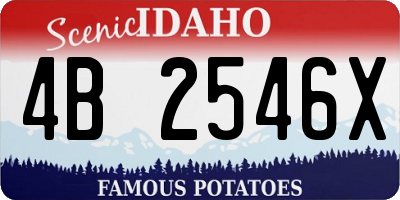 ID license plate 4B2546X