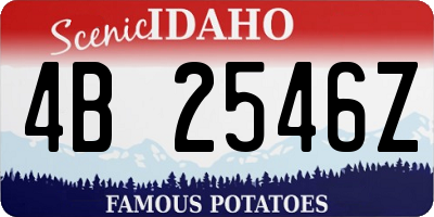 ID license plate 4B2546Z