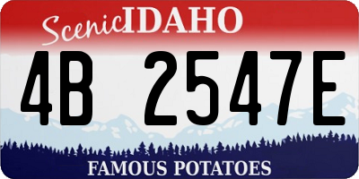 ID license plate 4B2547E
