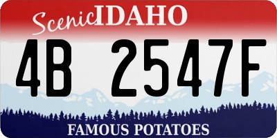 ID license plate 4B2547F