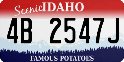 ID license plate 4B2547J