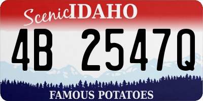ID license plate 4B2547Q