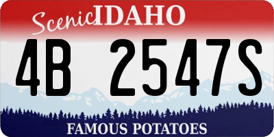 ID license plate 4B2547S