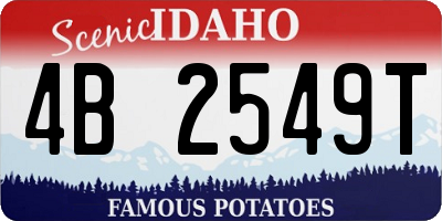 ID license plate 4B2549T