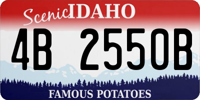 ID license plate 4B2550B