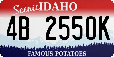 ID license plate 4B2550K