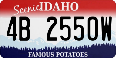ID license plate 4B2550W