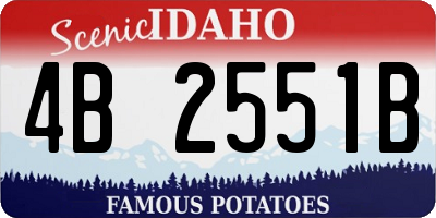 ID license plate 4B2551B
