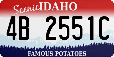 ID license plate 4B2551C