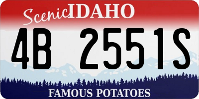 ID license plate 4B2551S