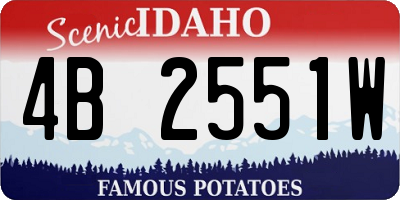 ID license plate 4B2551W