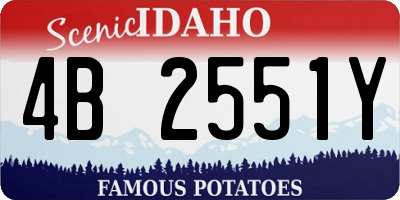 ID license plate 4B2551Y
